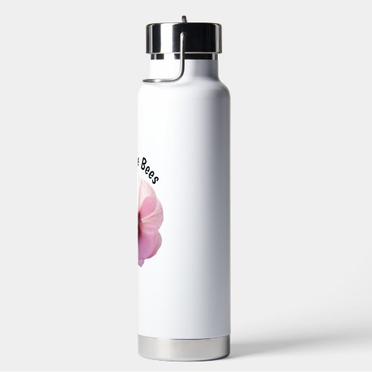 Sparen de Bees Pink Hollyhock Waterfles (Rechts)