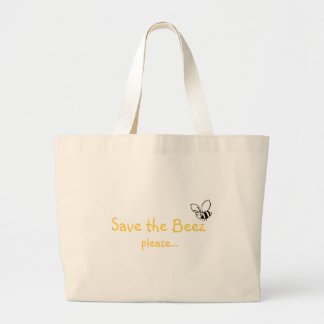 Sparen de Beez pleaze...Bag - Gepersonaliseerd Grote Tote Bag