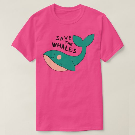 Sparen de behoud van de walvissen t-shirt (Design voorkant)