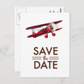 Sparen de  bi-vliegtuig van de Datum Briefkaart (Voorkant / Achterkant)