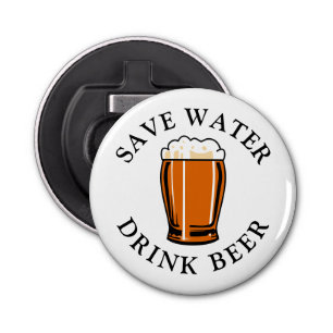 Sparen de Bier van de Drink van het Water Button Flesopener