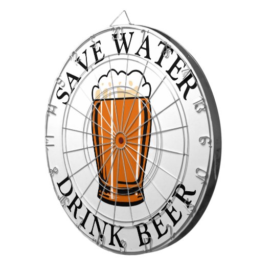 Sparen de Bier van de Drink van het Water Dartbord (Voorkant Rechts)