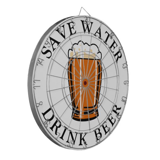Sparen de Bier van de Drink van het Water Dartbord (Voorkant Links)
