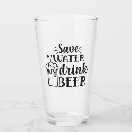 Sparen de Bier van de Drink van het Water Glas (Voorkant)