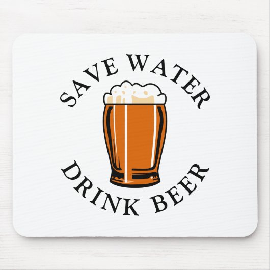 Sparen de Bier van de Drink van het Water Muismat (Voorkant)