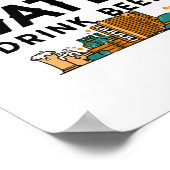 Sparen de Bier van de Drink van het Water Poster (Hoek)