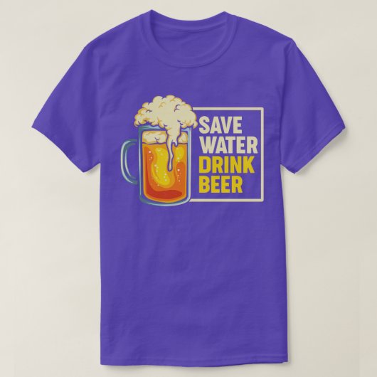 Sparen de Bier van de Drink van het Water T-shirt (Design voorkant)