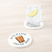 Sparen de Bier van de Drink van het Water Zandsteen Onderzetter (Zijkant)