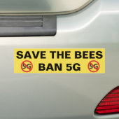 Sparen de bijen, Ban 5G bumpersticker (Op auto)