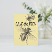 Sparen de bijen bijen Afbeeldingen Briefkaart (Staand voorkant)