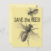 Sparen de bijen bijen Afbeeldingen Briefkaart (Voorkant / Achterkant)