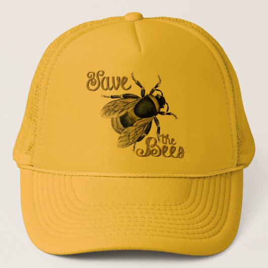 Sparen de bijen  Fuzzy Bumble Bijenimker Trucker Pet (Voorkant)