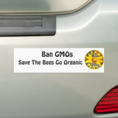 Sparen de bijen gaan biologisch bumpersticker (Op auto)