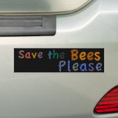Sparen de Bijen gelieve de Casual Bumpersticker va (Op auto)