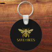 Sparen de bijen Honeycomb Distress Sleutelhanger (Voorkant)