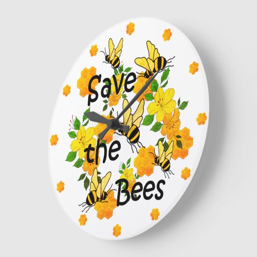 Sparen de bijen, Honeycomb en Gele Bloemen Grote Klok (Hoek)