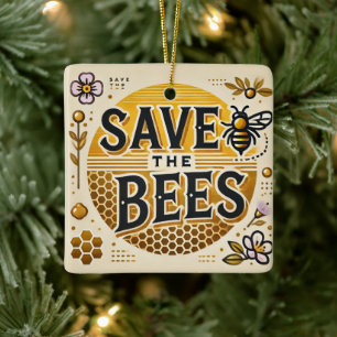 Sparen de bijen keramisch ornament