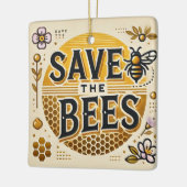 Sparen de bijen keramisch ornament (Links)