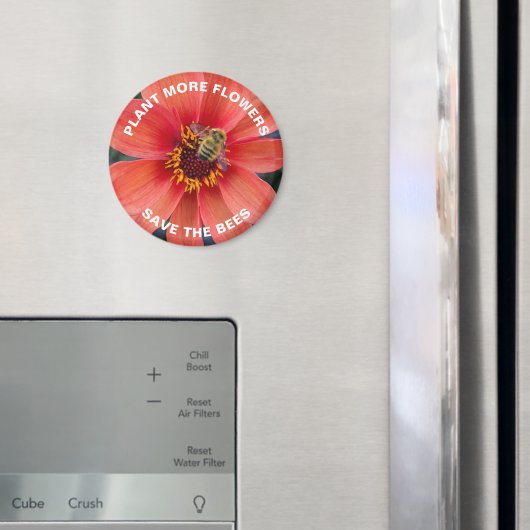 Sparen de bijen Oranje Dahlia Flower Magneet (Insitu (Koelkast))