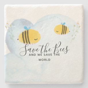 Sparen de bijen Persoonlijke Citaten Gezegden Slog Stenen Onderzetter