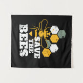 Sparen de bijen  Retrohoningbijenhouder Wandkleed (Voorkant (horizontaal))