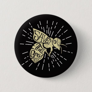 Sparen de bijen ronde button 5,7 cm