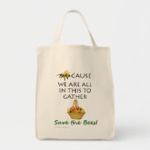 Sparen de bijen samen de Grocery Bag Tote Bag (Voorkant)