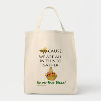 Sparen de bijen samen de Grocery Bag Tote Bag