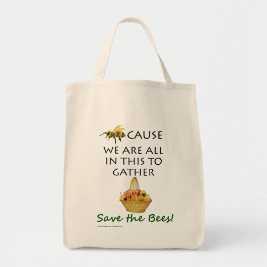 Sparen de bijen samen de Grocery Bag Tote Bag (Voorkant)