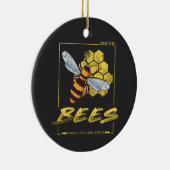 Sparen de bijen voor de bijenteelt en de apotheker keramisch ornament (Rechts)