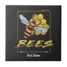 Sparen de bijen voor de bijenteelt en de apotheker tegeltje