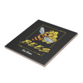 Sparen de bijen voor de bijenteelt en de apotheker tegeltje (Zijkant)