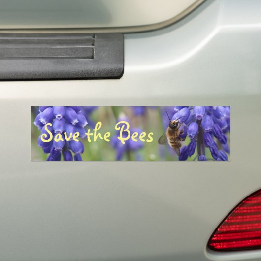 Sparen de bijenecologische bijen op het blote Paar Bumpersticker (Op auto)