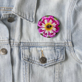 Sparen de bijennavel op de Roze Dahlia Bloem Ronde Button 5,7 Cm
