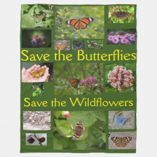 Sparen de Blanket van de Foto van Butterflies van  Fleece Deken