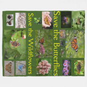 Sparen de Blanket van de Foto van Butterflies van  Fleece Deken (Voorkant (Horizontaal))