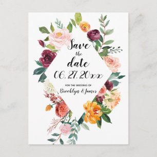 Sparen de Bloemen van de Herfst van de Briefkaart