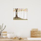 Sparen de bomen herfst Herfst bos Poster (Keuken)