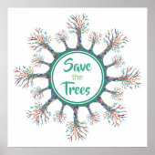 Sparen de Bomen Modern Poster (Voorkant)