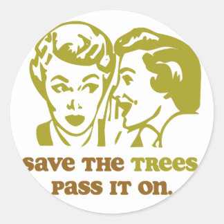 Sparen de Bomen Ronde Sticker