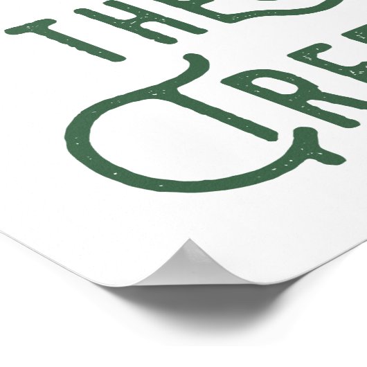 Sparen de Bomen Rustic Typografie Poster (Hoek)