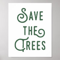 Sparen de Bomen Rustic Typografie