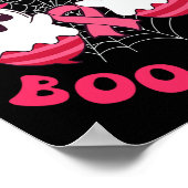 Sparen de Boo bijen Funny Halloween Breast Cancer  Poster (Hoek)