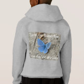 Sparen de Boterflies Hoodie (Kinder Grootte) (Achterkant)