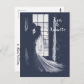 Sparen de Bride van de Datum en de Groom Briefkaart (Voorkant / Achterkant)