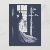 Sparen de Bride van de Datum en de Groom Briefkaart (Voorkant)