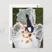 Sparen de Bride van de Datum en de Groom Briefkaart (Voorkant / Achterkant)