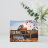 Sparen de Bride van de Datum en de Groom Briefkaart (Staand voorkant)