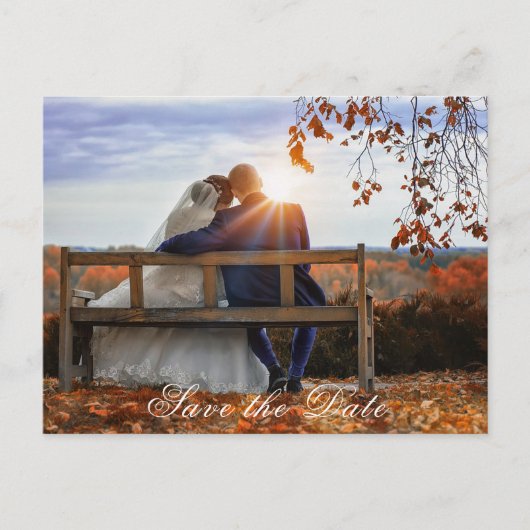 Sparen de Bride van de Datum en de Groom Briefkaart (Voorkant)