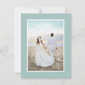 Sparen de Bride van de Datum en Groom op de Beach Save The Date (Voorkant)